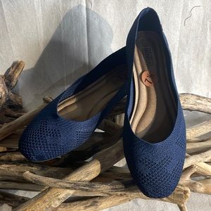 HARBORSIDES Memoryfoam Navy Textile Lightweight Flats